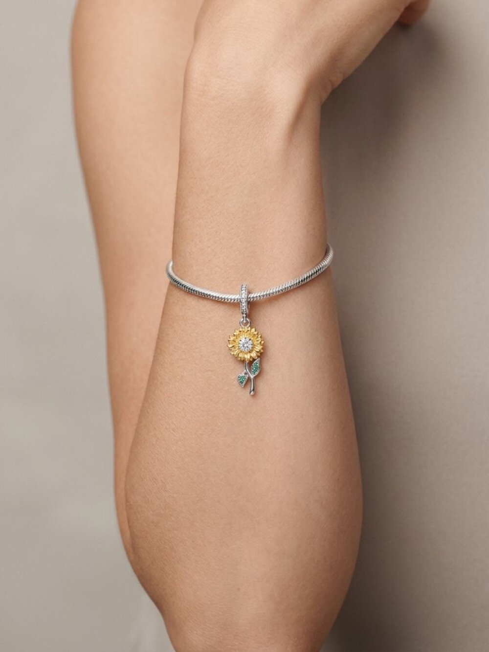 Sunlit Floral Dangle Charm
